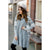Light Grey Striped Cardigan - Betsey's Boutique Shop - Coats & Jackets
