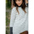Striped Side Zip Wrap Terry Sweatshirt - Betsey's Boutique Shop - Shirts & Tops
