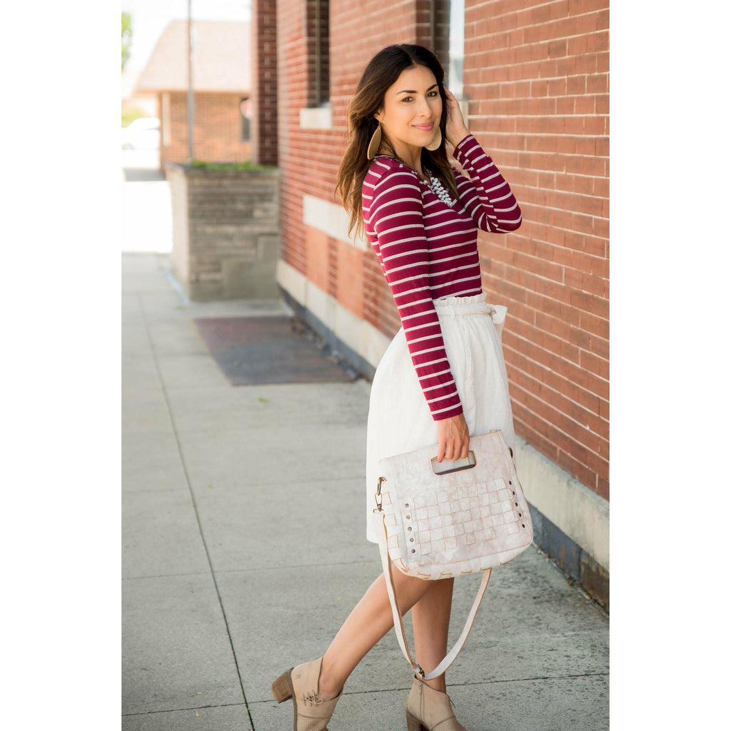 Dual Striped Long Sleeve Tee - Betsey's Boutique Shop