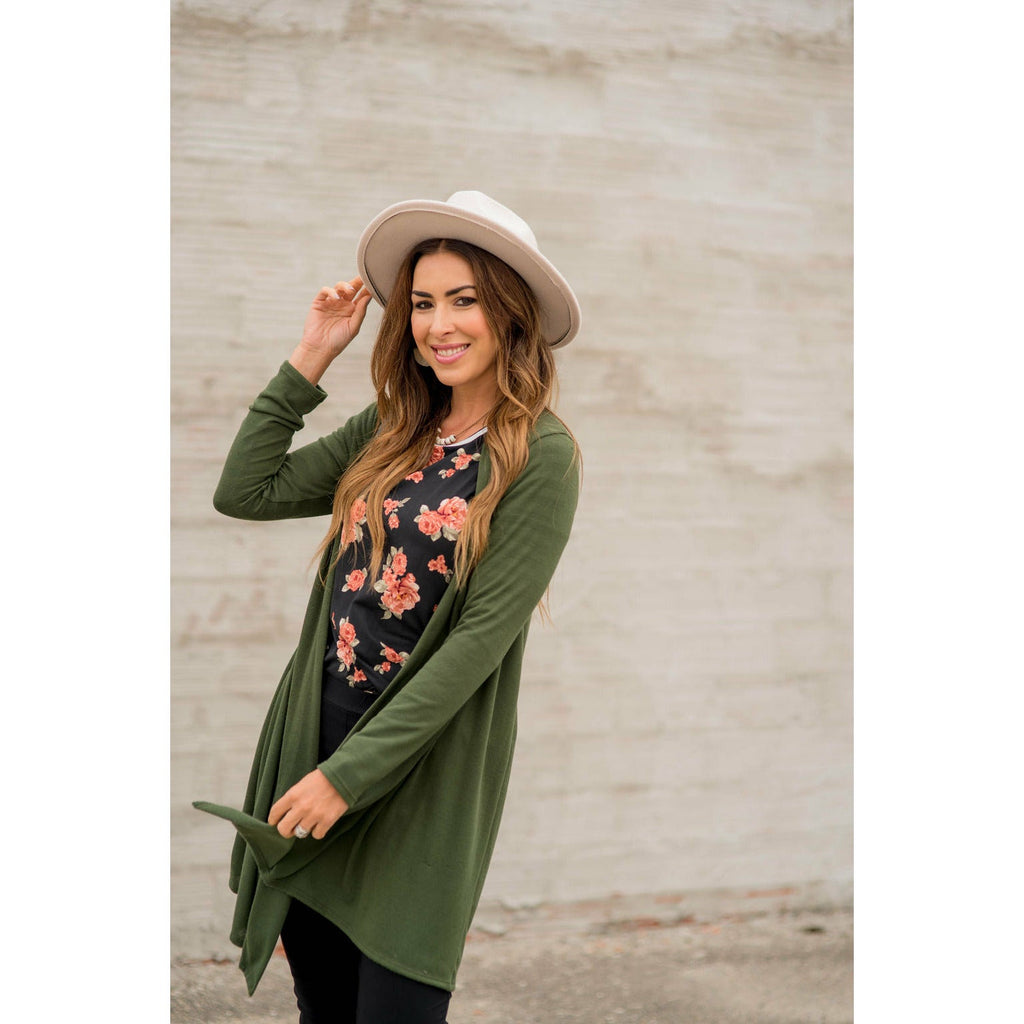 Basic Tunic Cardigan - Betsey's Boutique Shop - Coats & Jackets