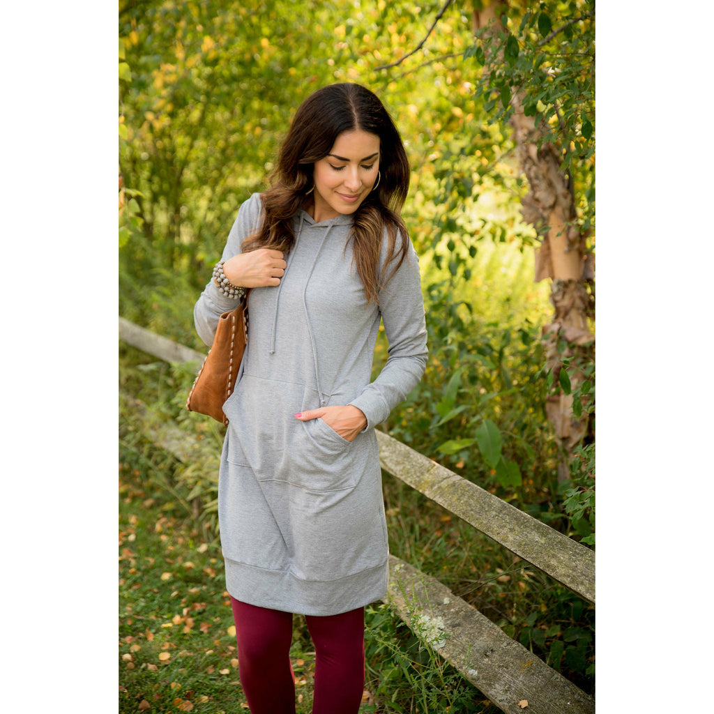 Hoodie Tunic Dress - Betsey's Boutique Shop