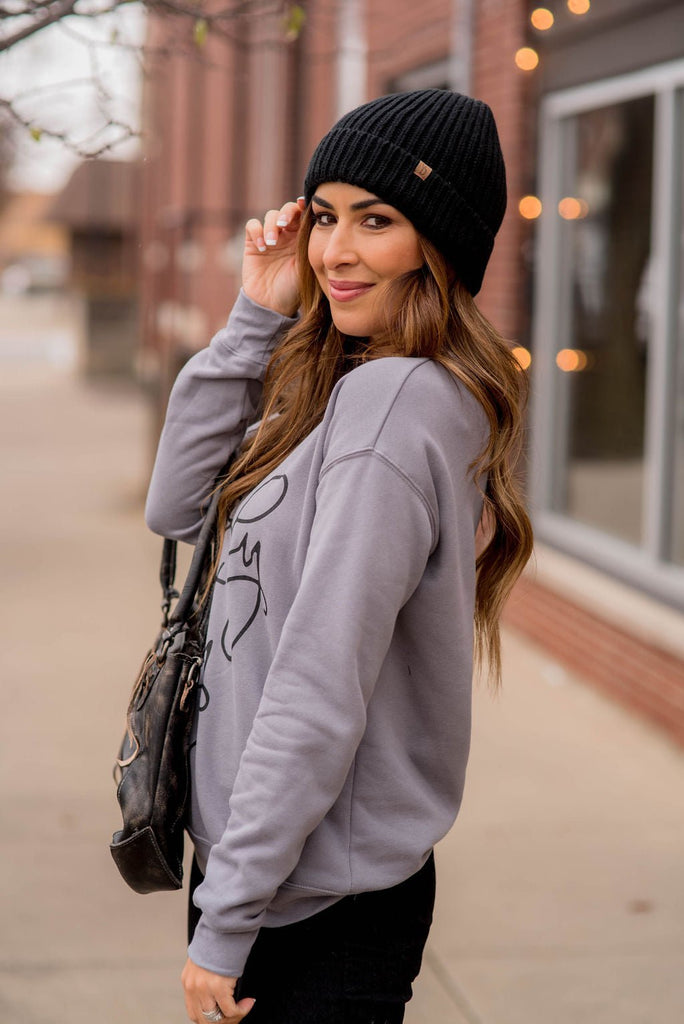 Comfy & Cozy Graphic Crewneck - Betsey's Boutique Shop -