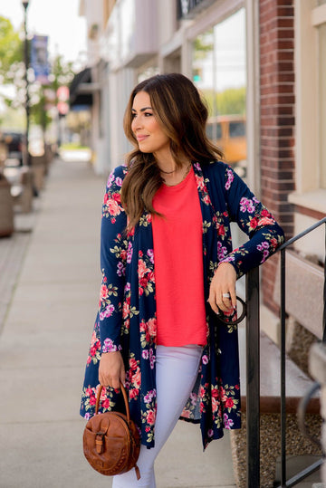 Roses Tunic Cardigan - Betsey's Boutique Shop -