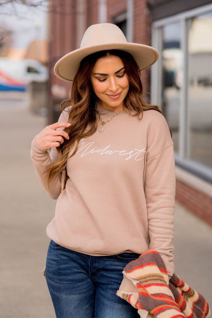 Midwest Cursive Graphic Crewneck - Betsey's Boutique Shop