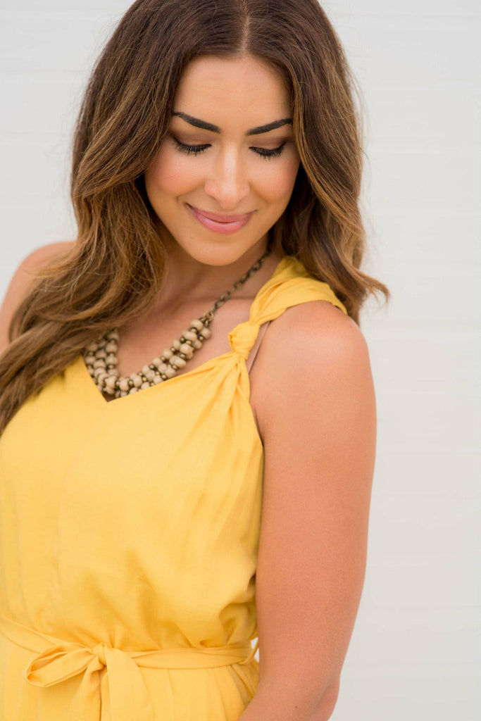 mustard yellow tank dress Fresh Breeze Mustard Tank Dress S