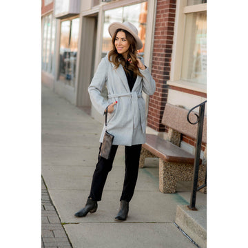 Warm Trench Tie Jacket - Betsey's Boutique Shop - Coats & Jackets