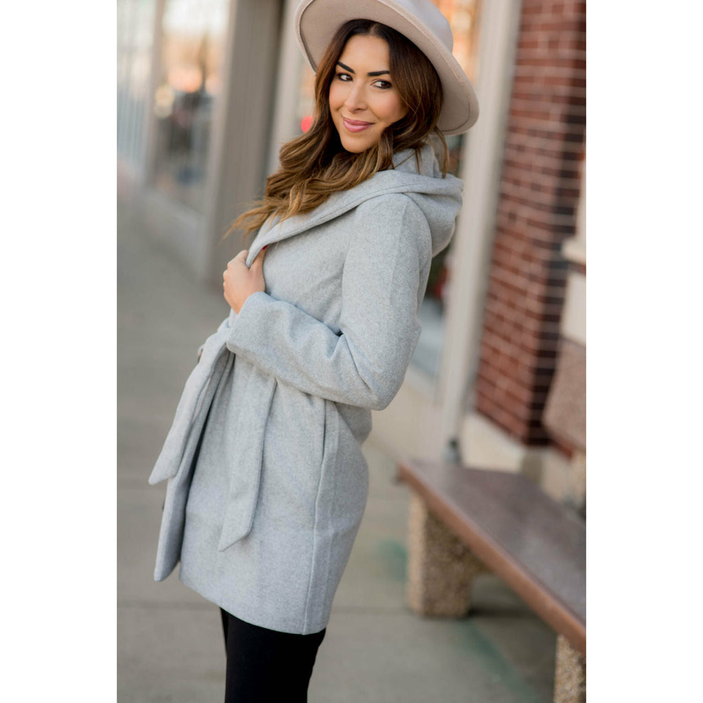 Warm Trench Tie Jacket - Betsey's Boutique Shop