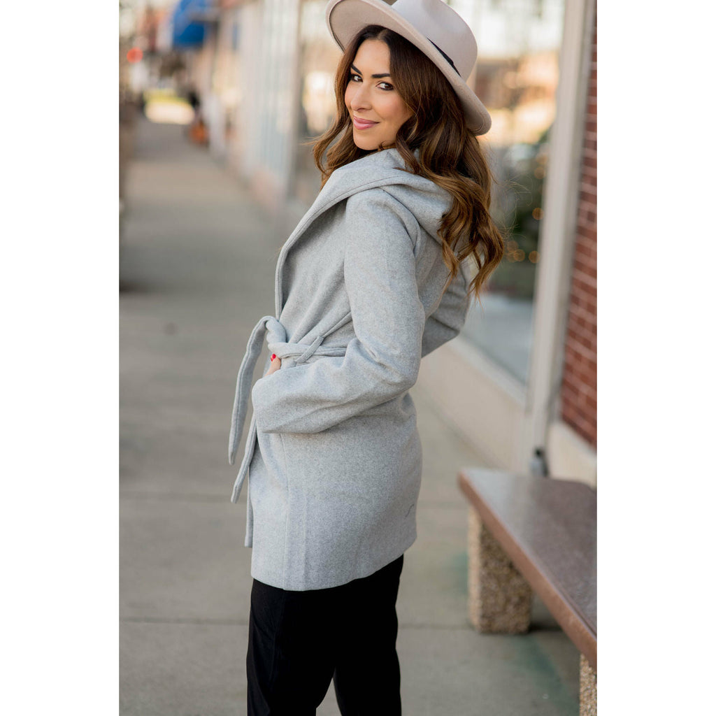 Warm Trench Tie Jacket - Betsey's Boutique Shop