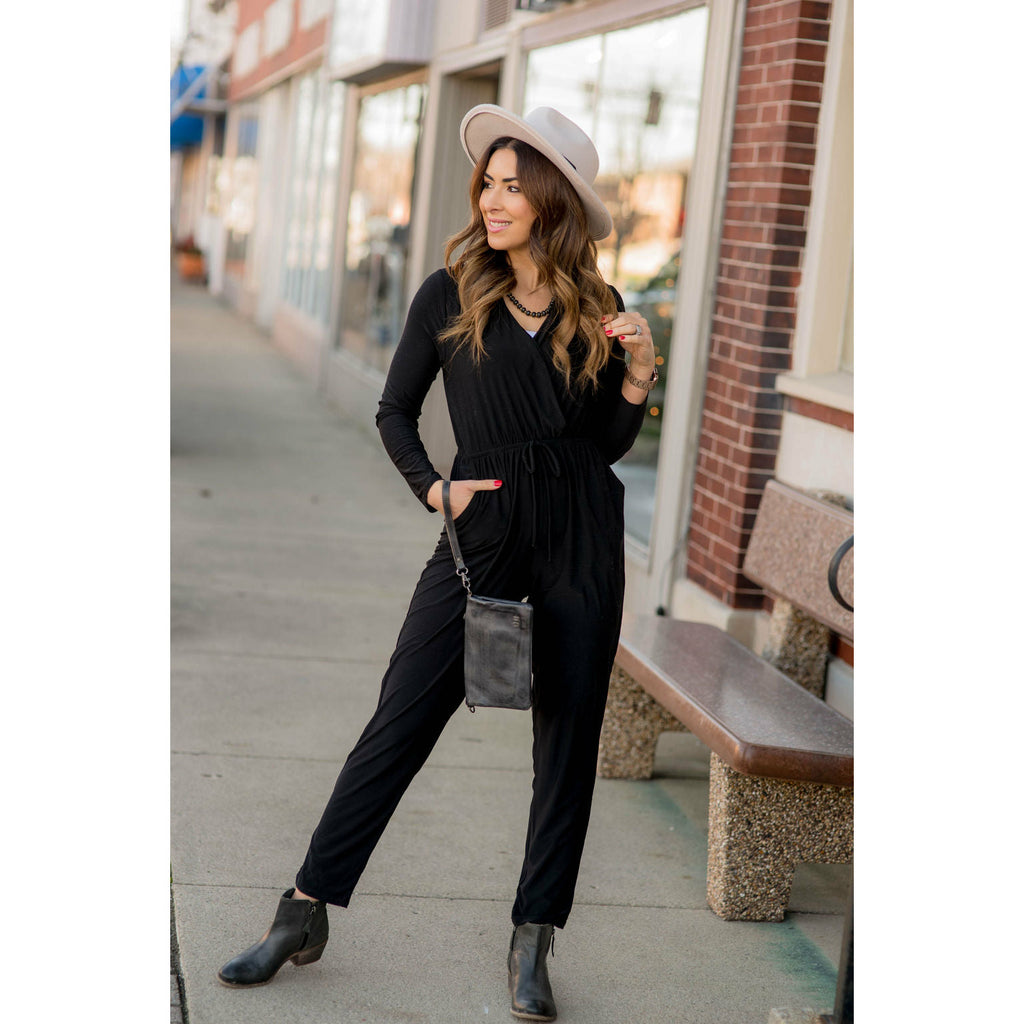 Day Out Long Sleeve Jumpsuit - Betsey's Boutique Shop