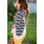 Triple Striped Ruffle Back Wrapped Tee - Betsey's Boutique Shop - Shirts & Tops