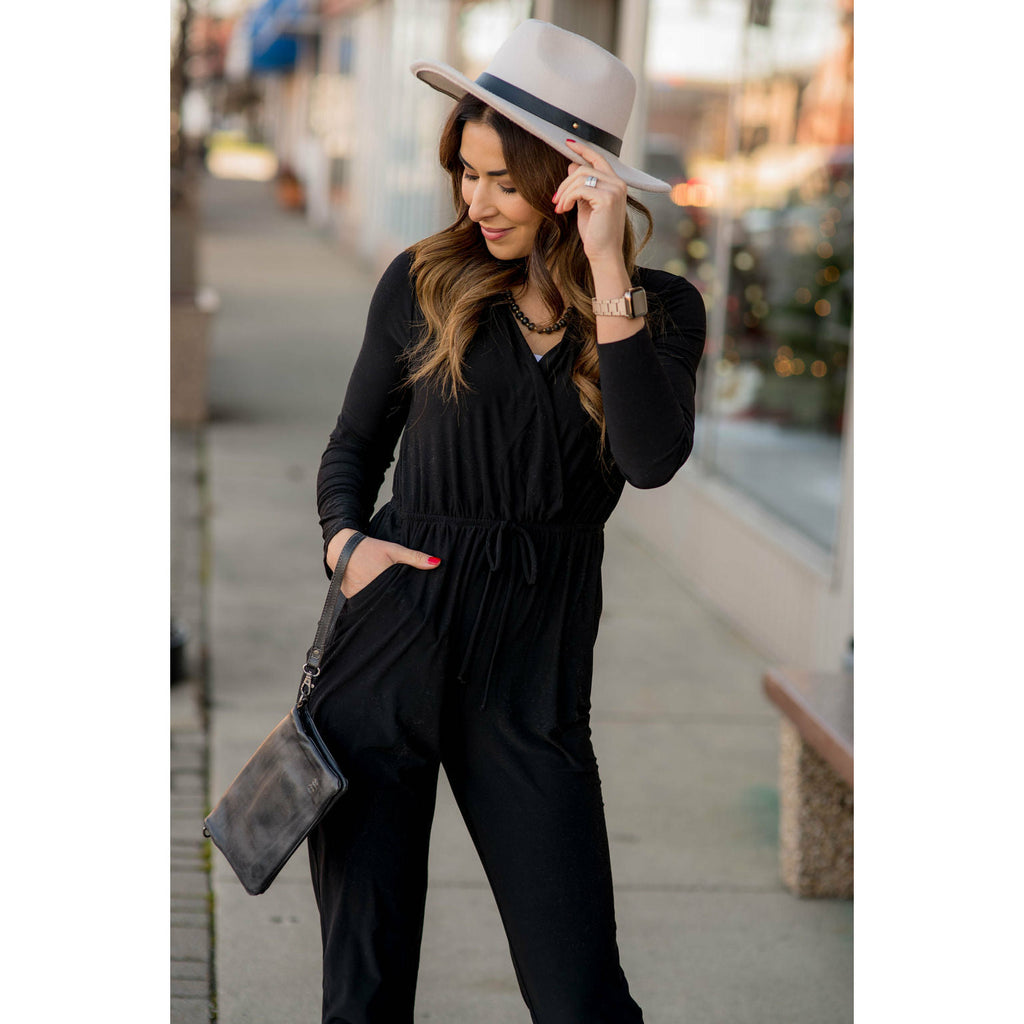 Day Out Long Sleeve Jumpsuit - Betsey's Boutique Shop