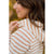 Heavily Trimmed Striped Elbow Patch Hoodie - Betsey's Boutique Shop - Shirts & Tops