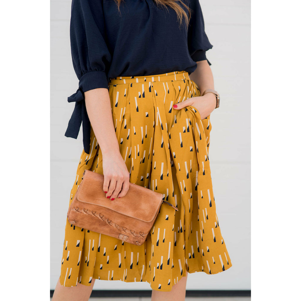 Printed Pocket Skirt - Betsey's Boutique Shop