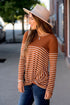 Striped Thermal Top Side Knot Tee