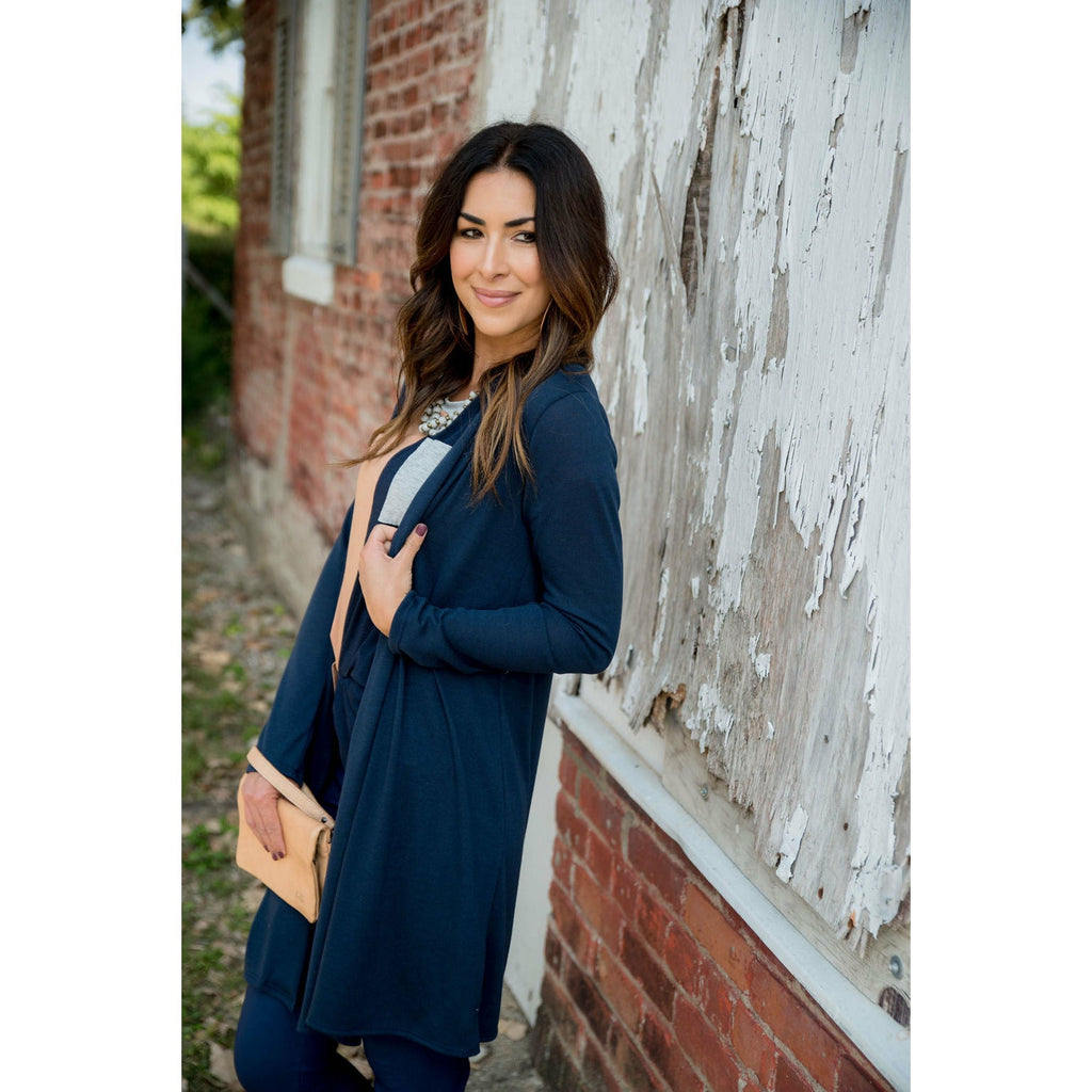 Basic Tunic Cardigan - Betsey's Boutique Shop - Coats & Jackets