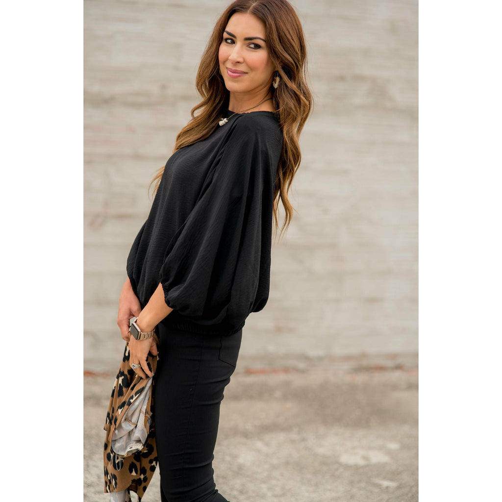 Bold & Sassy 3/4 Sleeve Blouse - Betsey's Boutique Shop