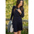 Dotted Pocket Long Sleeve Dress - Betsey's Boutique Shop - Dresses