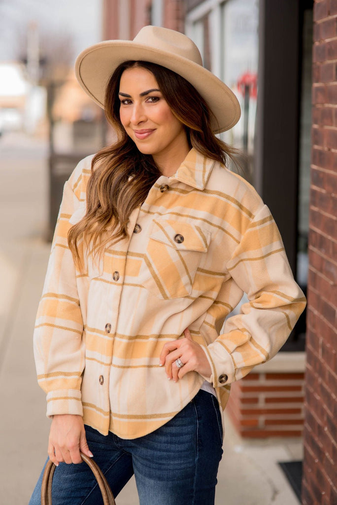 Sunny Days Plaid Shacket - Betsey's Boutique Shop -