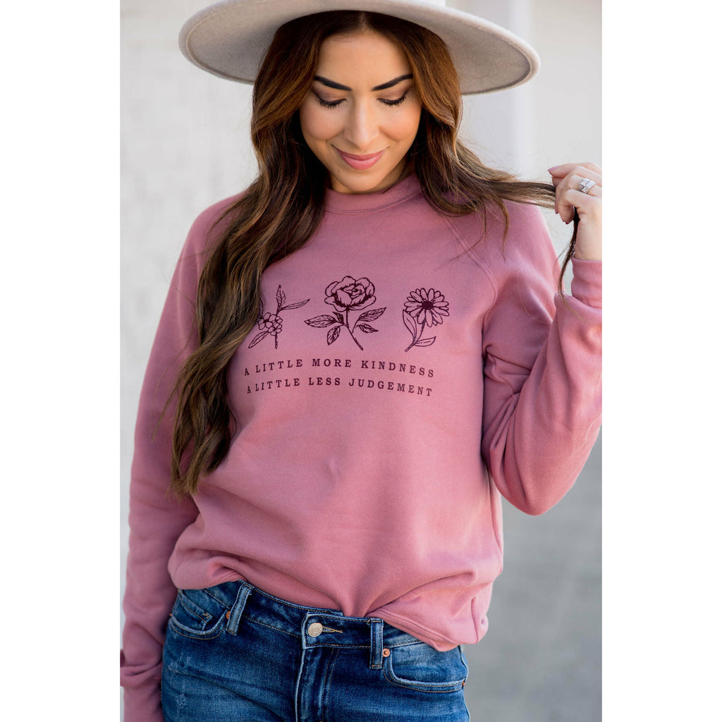 A Little More Kindness Graphic Crewneck - Betsey's Boutique Shop