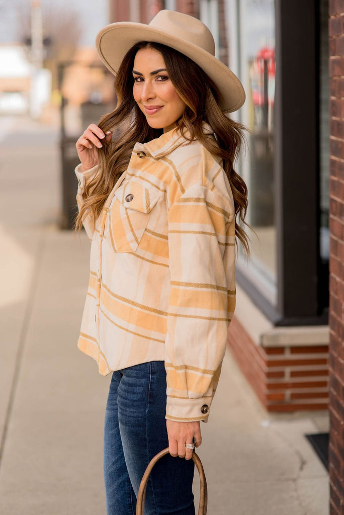 Sunny Days Plaid Shacket - Betsey's Boutique Shop -