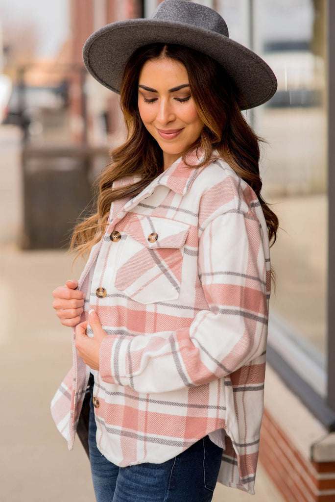 Sunny Days Plaid Shacket - Betsey's Boutique Shop -