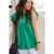 Peplum Flutter Sleeve Blouse - Betsey's Boutique Shop - Shirts & Tops