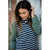 Striped Body Cowl Neck Sweatshirt - Betsey's Boutique Shop - Shirts & Tops