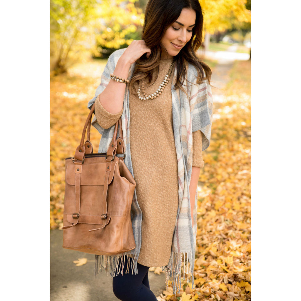 Camel Sweater Dress - Betsey's Boutique Shop