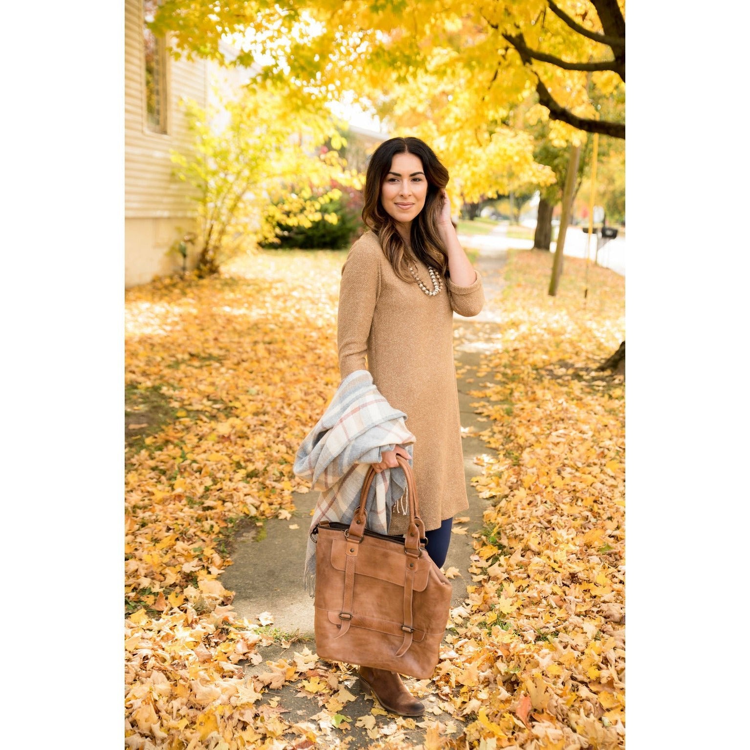 Camel Sweater Dress XL