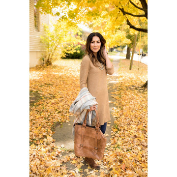 Camel Sweater Dress - Betsey's Boutique Shop