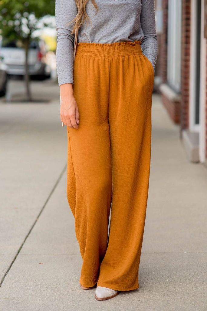 Cinched Waist Pants - Betsey's Boutique Shop