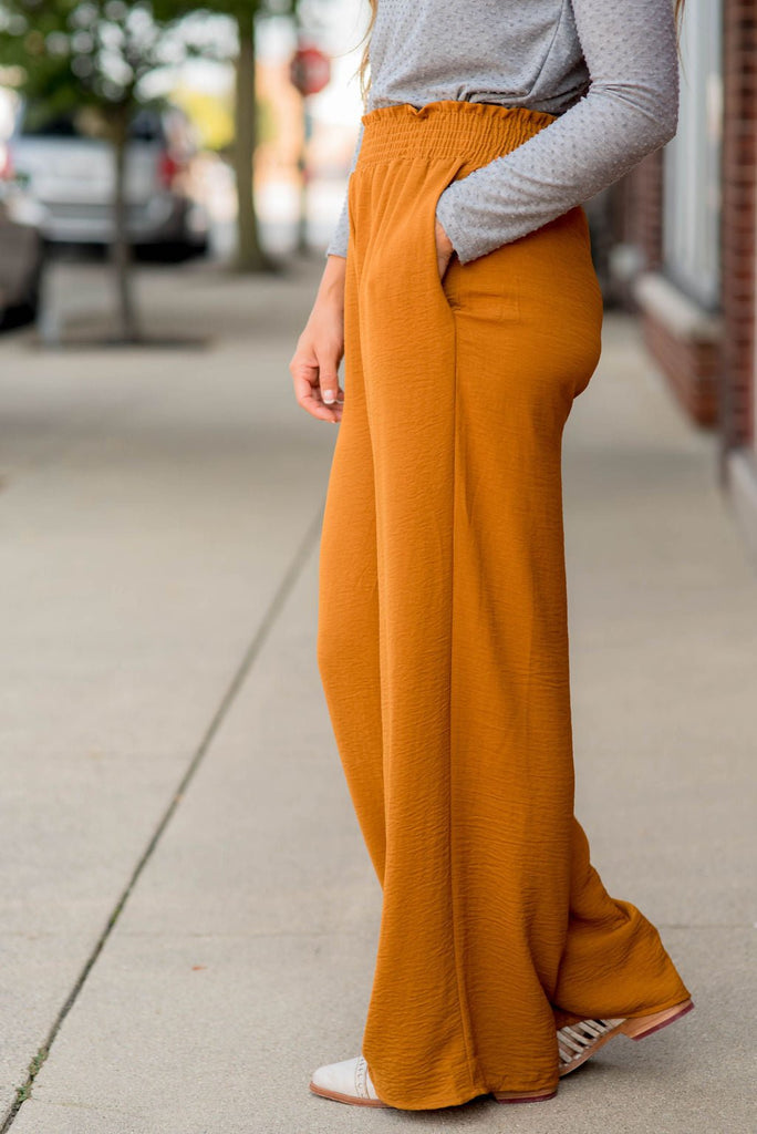 Cinched Waist Pants - Betsey's Boutique Shop