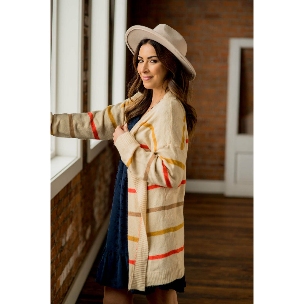 Bright Striped Cardigan - Betsey's Boutique Shop