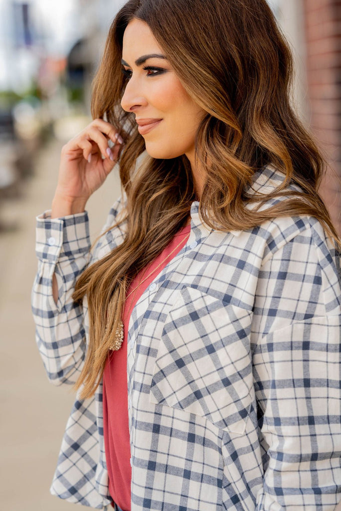 Wonderland Plaid Flannel - Betsey's Boutique Shop -