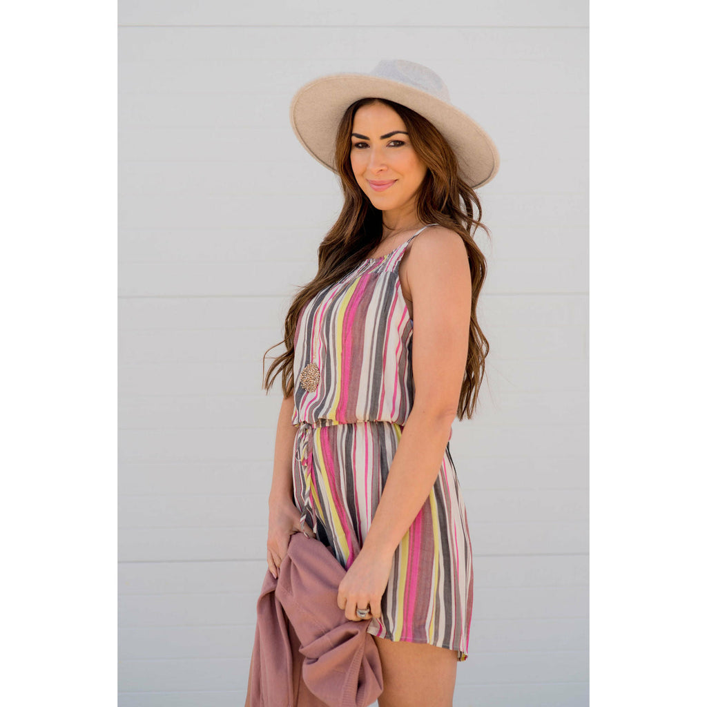 Color Stripe Romper - Betsey's Boutique Shop