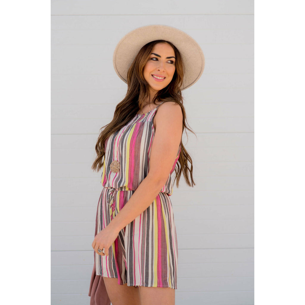 Color Stripe Romper - Betsey's Boutique Shop