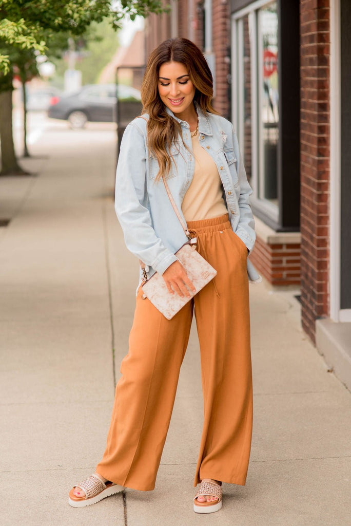 Classy Relaxed Large Pocket Pants - Betsey's Boutique Shop -