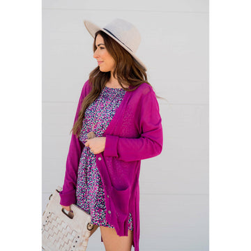 Tissue Button Cardigan - Betsey's Boutique Shop - Coats & Jackets