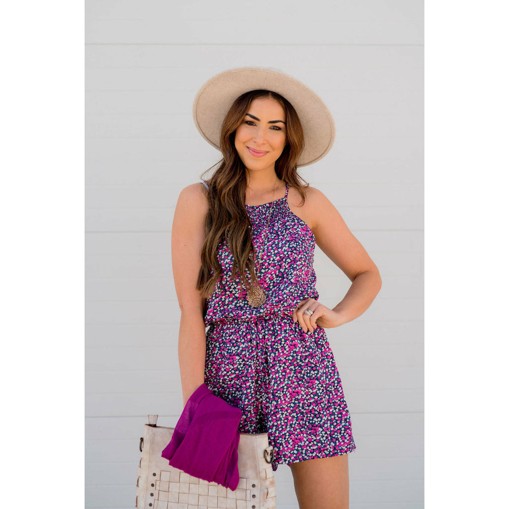 Colorful Floral Romper - Betsey's Boutique Shop