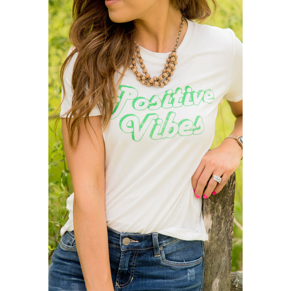 Positive Vibes Graphic Tee - Betsey's Boutique Shop