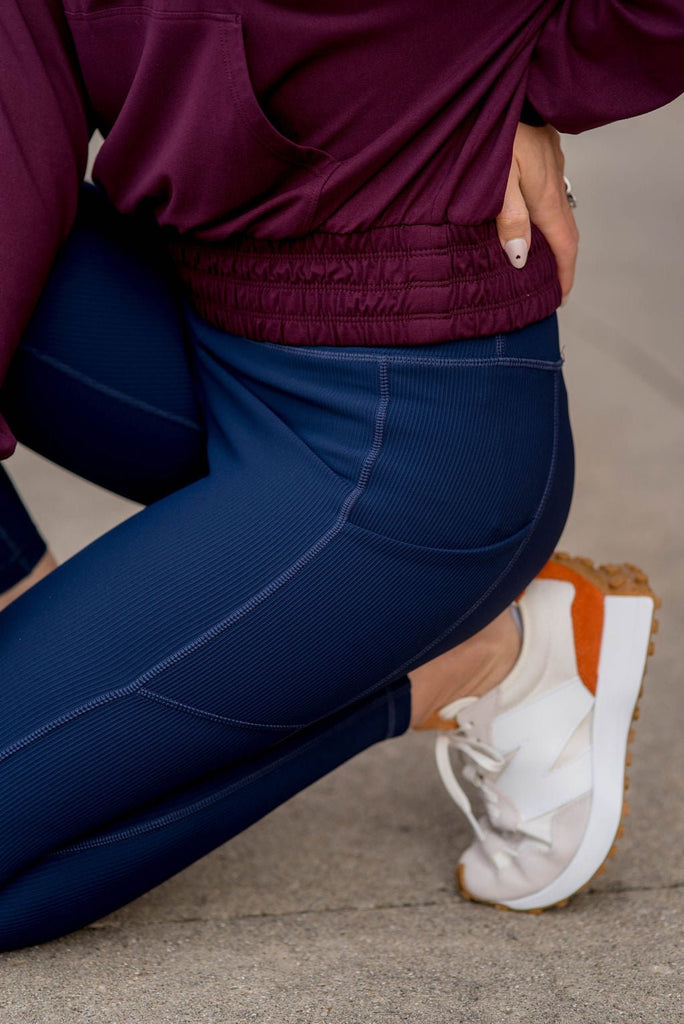 Ribbed Side Pocket Leggings - Betsey's Boutique Shop -