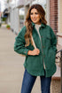 Fuzzy Elbow Patch Accented Shacket