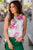Blooms Cinched Neck Tank - Betsey's Boutique Shop -