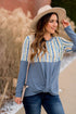 Painted Stripes Knot Bottom Tee
