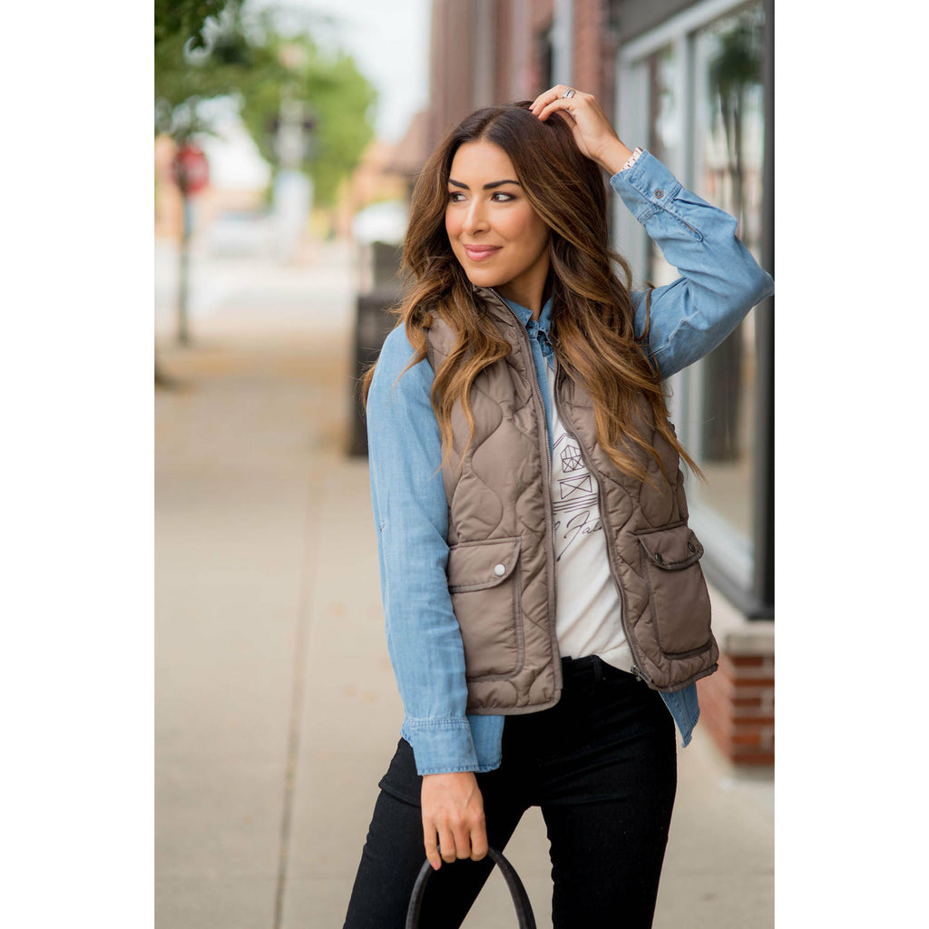 Pocket Puffer Vest - Betsey's Boutique Shop