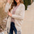 Fringe Trimmed Cardigan - Mocha
