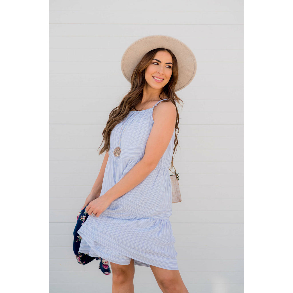 Tiered Stripe Tank Dress - Betsey's Boutique Shop