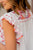 Embroidered Flutter Sleeve Blouse - Betsey's Boutique Shop -