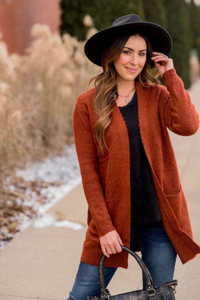 Cozy Lightly Ribbed Tunic Cardigan - Betsey's Boutique Shop -