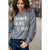 Human. Kind. Be Both. Graphic Crewneck - Betsey's Boutique Shop - Shirts & Tops